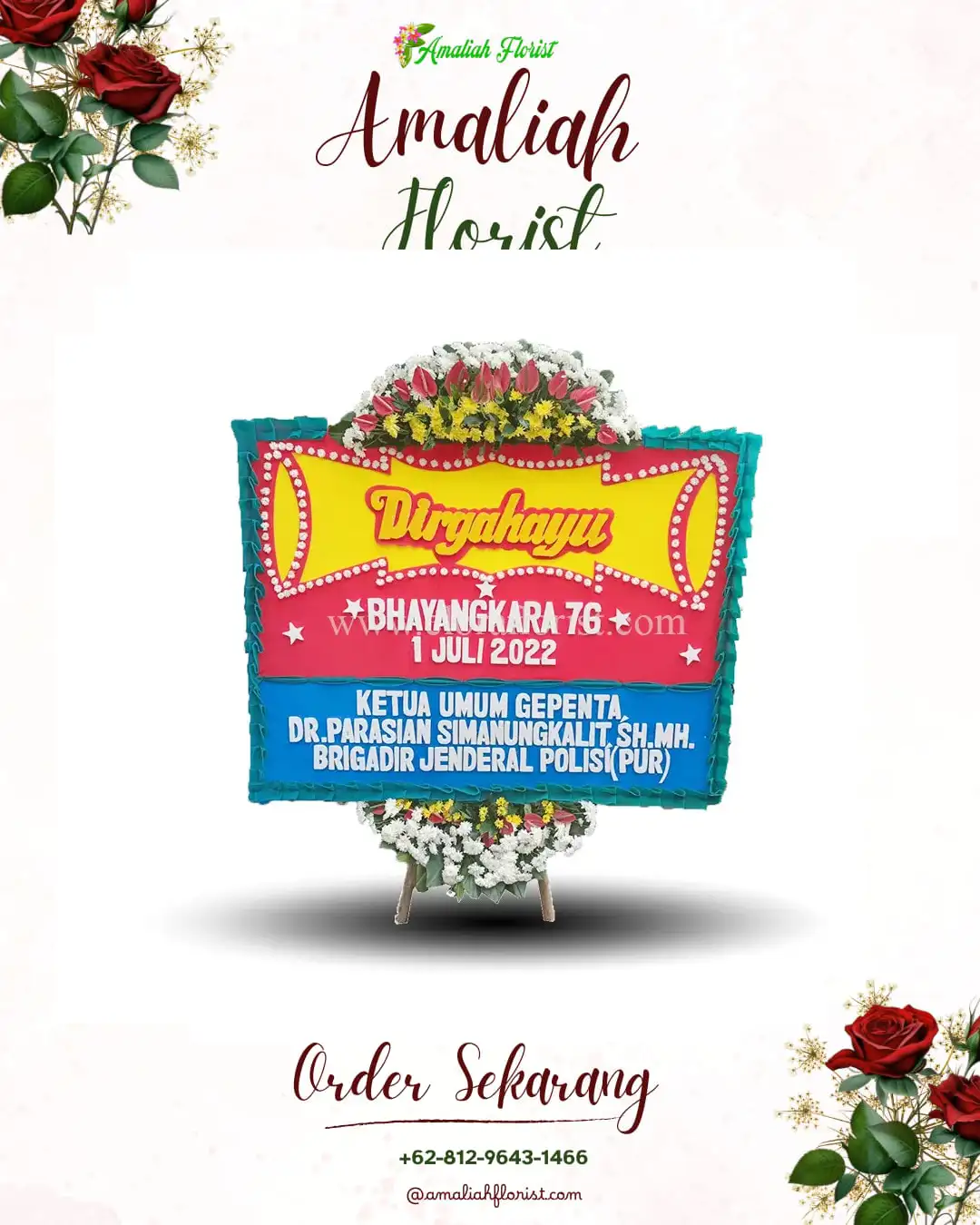 Papan Bunga HUT Ulang Tahun Danguran